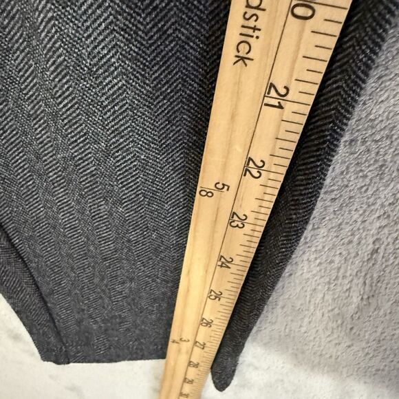 Eileen Fisher Pull On Pants Women L Gray Herringbone Print Sustainable Stretch - Picture 6 of 7
